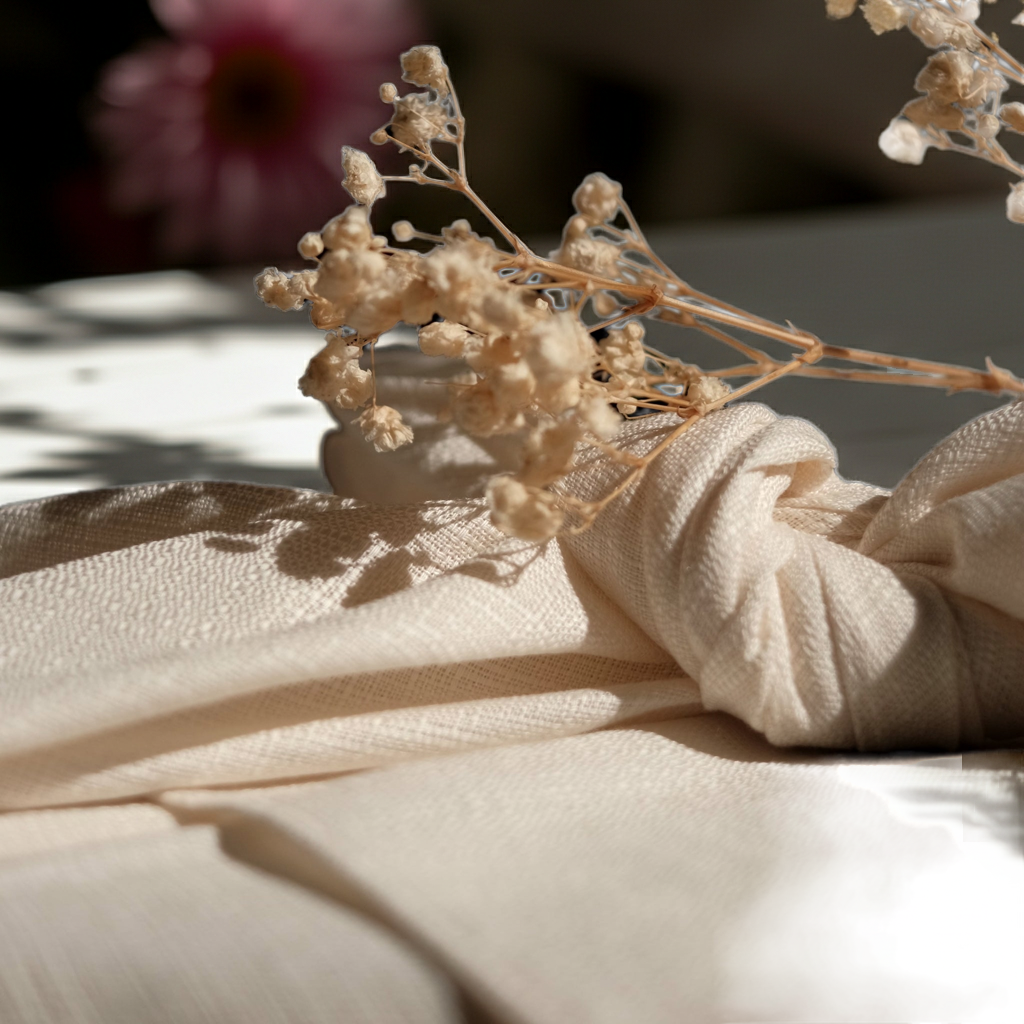 Plain Ecru Furoshiki (70cm x 70cm)